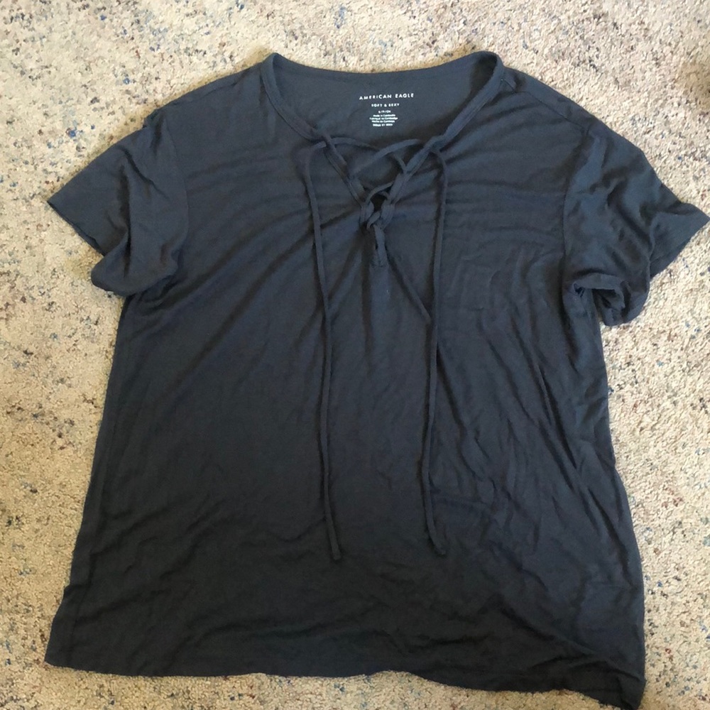 Lace up tee